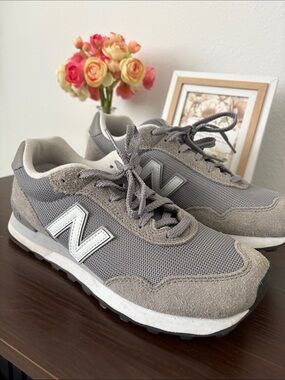 Womans  New Balance 515 Grey Suede & Mesh Trainers